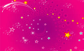Colored Stars Vector Background